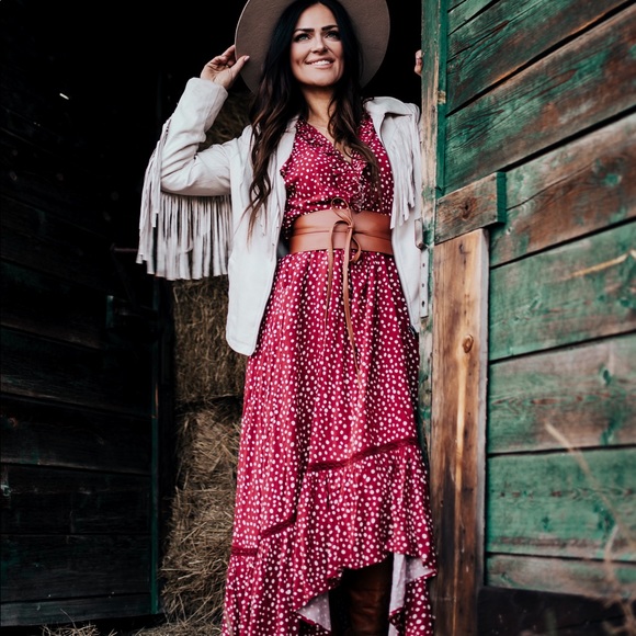 High Low Maxi Dress - rust red - Picture 1 of 7